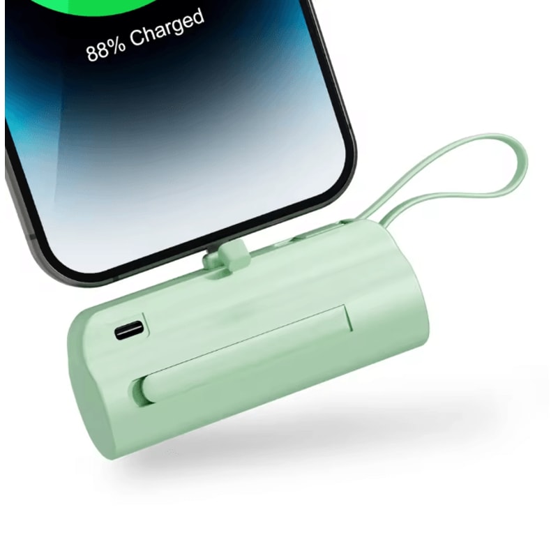 Mini Power Bank Portable USB C Phone Charger Compact Capsule Battery Pack 5