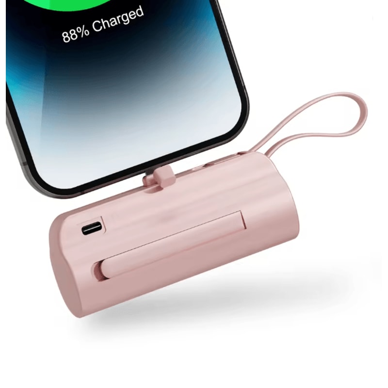 Mini Power Bank Portable USB C Phone Charger Compact Capsule Battery Pack 6