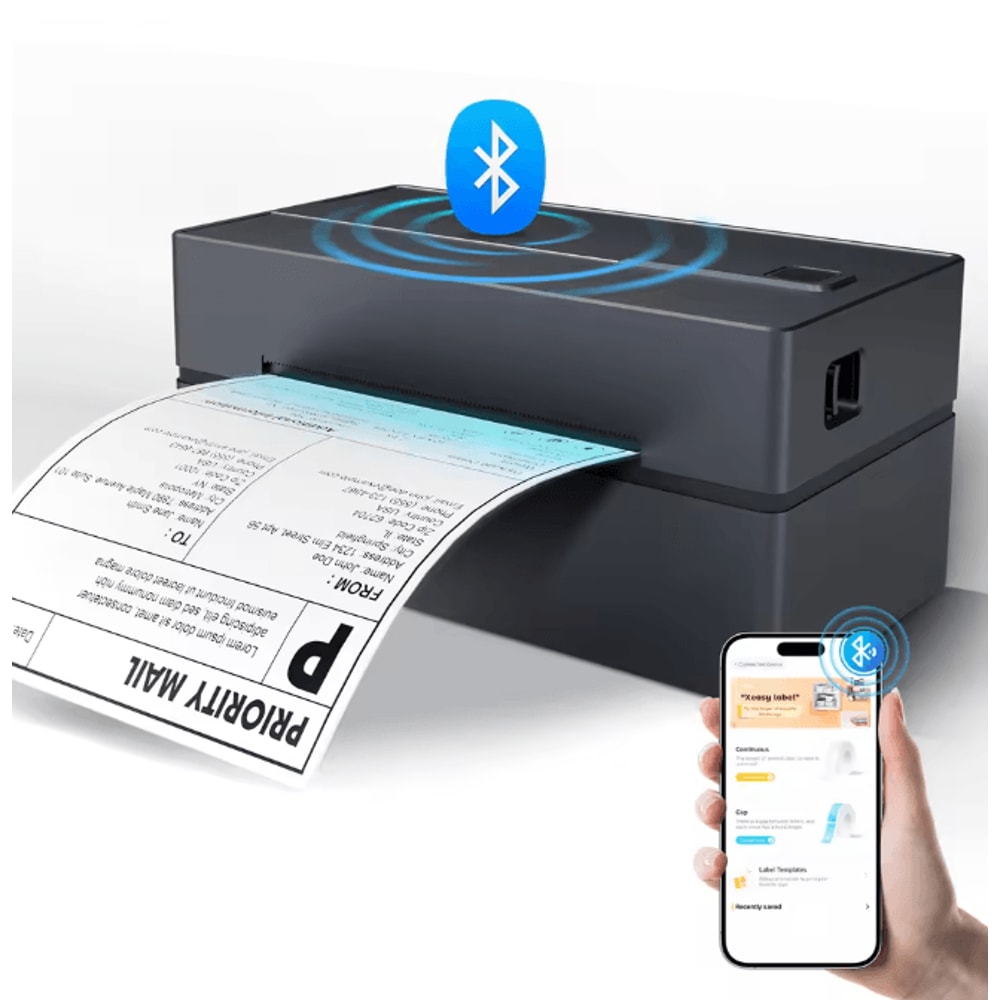 Portable Thermal Label Printer 4x6 Inkless Shipping Label Printer For Small Business 0