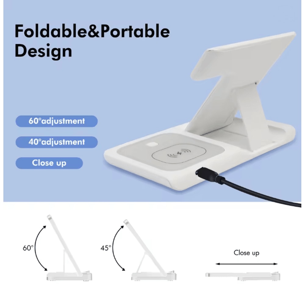 3 In 1 Magnetic Wireless Charging Station Fast Charger For IPhone Watch And AirPods 3