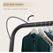 Rolling Metal Garment Rack With Basket Shelf Foldable Clothes And Shoe Organizer 3