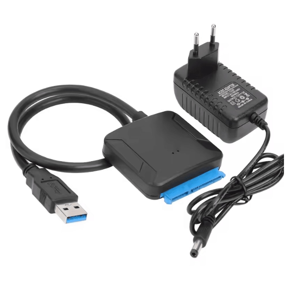SATA To USB 30 Adapter Cable For SSD And HDD With Power Supply 0