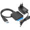 SATA To USB 30 Adapter Cable For SSD And HDD With Power Supply 0