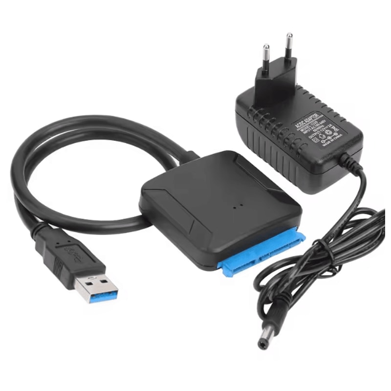 SATA To USB 30 Adapter Cable For SSD And HDD With Power Supply 0