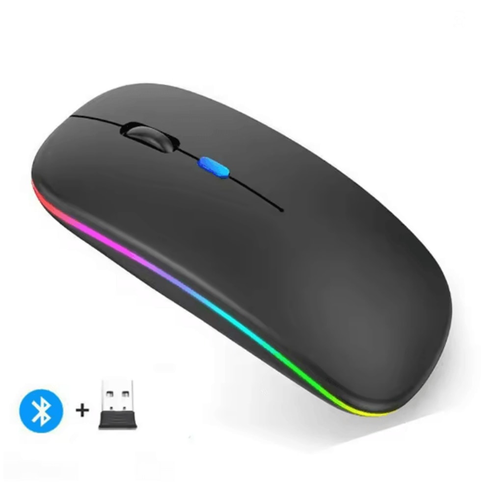 Silent Dual Mode Rechargeable Wireless Mouse For Laptop And PC 8