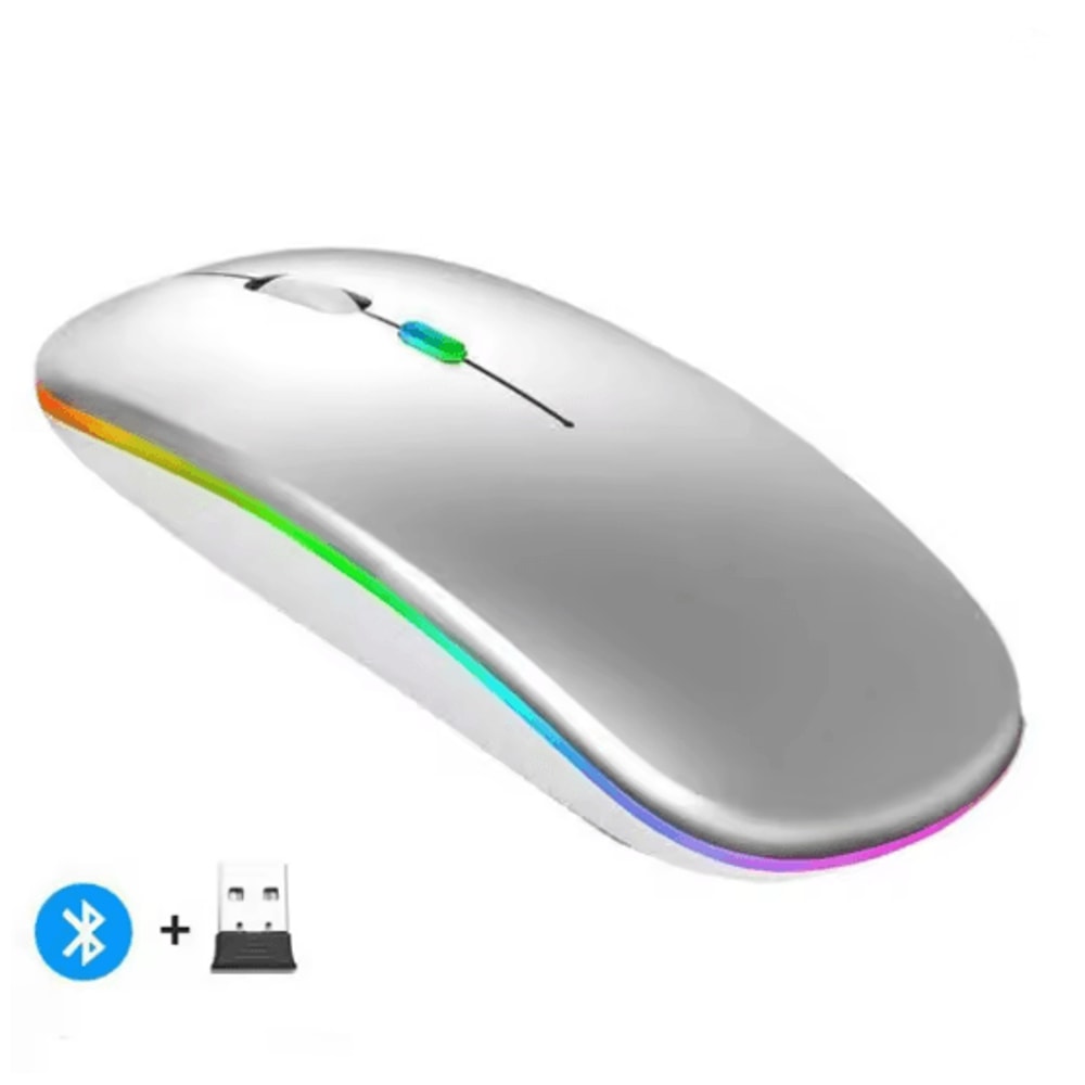 Silent Dual Mode Rechargeable Wireless Mouse For Laptop And PC 10