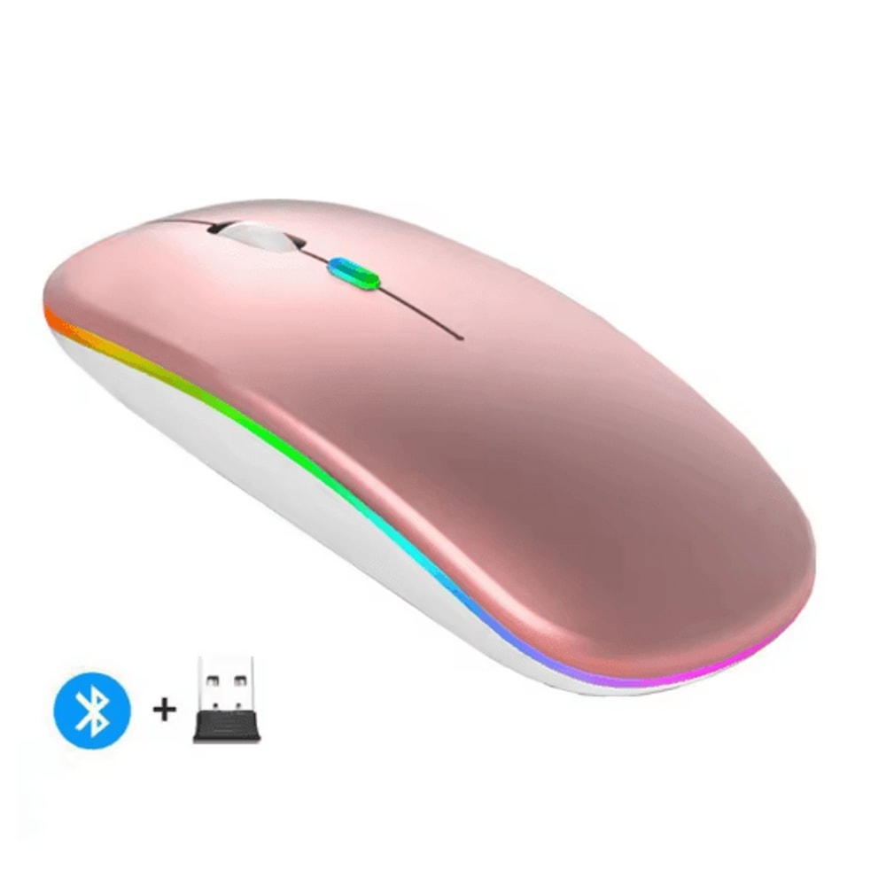 Silent Dual Mode Rechargeable Wireless Mouse For Laptop And PC 12