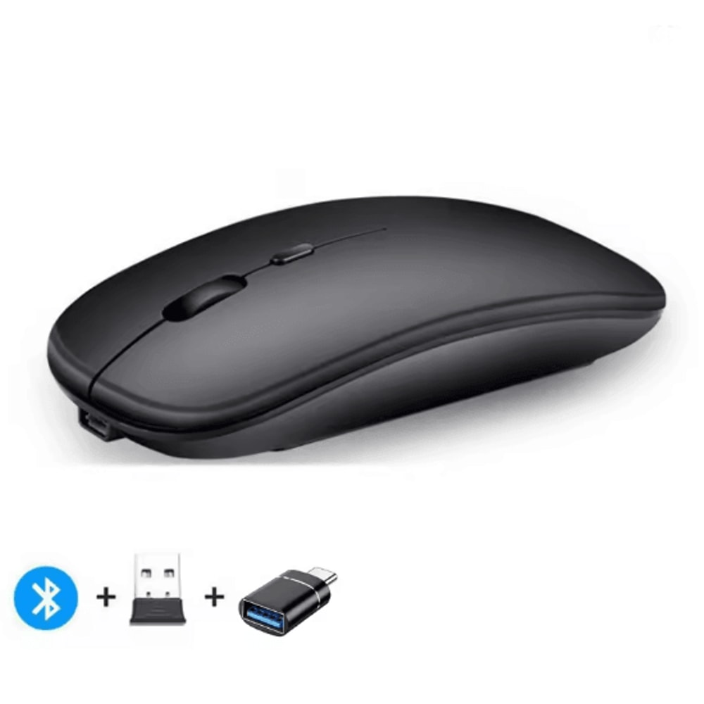 Silent Dual Mode Rechargeable Wireless Mouse For Laptop And PC 4