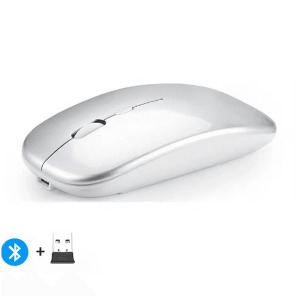Silent Dual Mode Rechargeable Wireless Mouse For Laptop And PC 5
