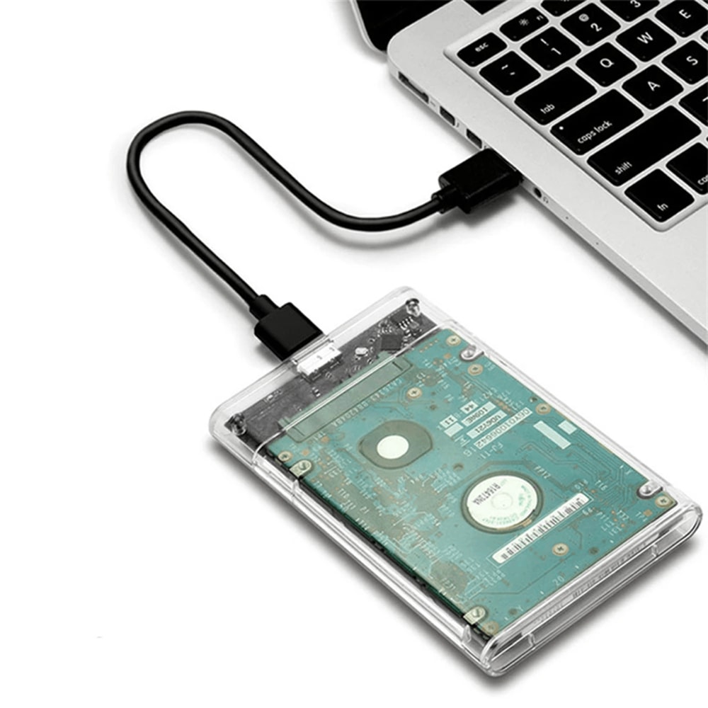 Transparent External Hard Drive Enclosure For 25 Inch SSD And HDD 1