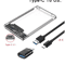 Transparent External Hard Drive Enclosure For 25 Inch SSD And HDD 2