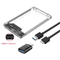 Transparent External Hard Drive Enclosure For 25 Inch SSD And HDD 3