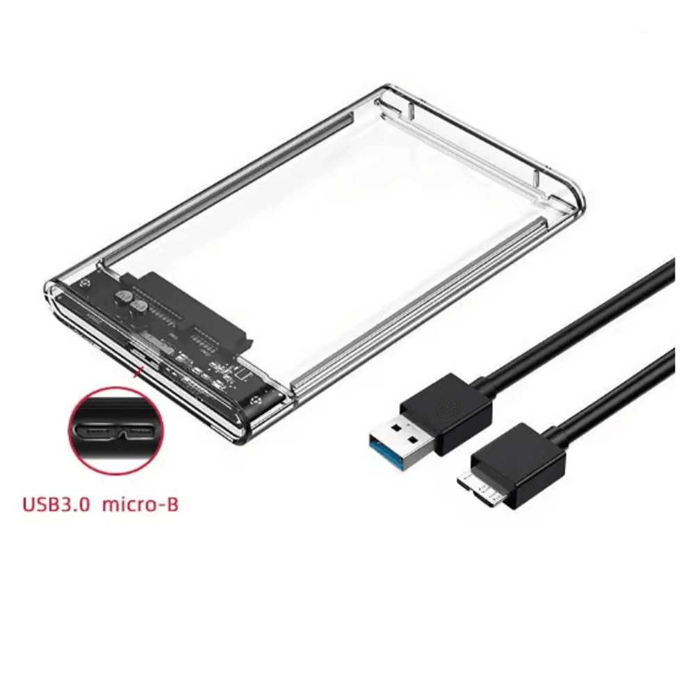 Transparent External Hard Drive Enclosure For 25 Inch SSD And HDD 4
