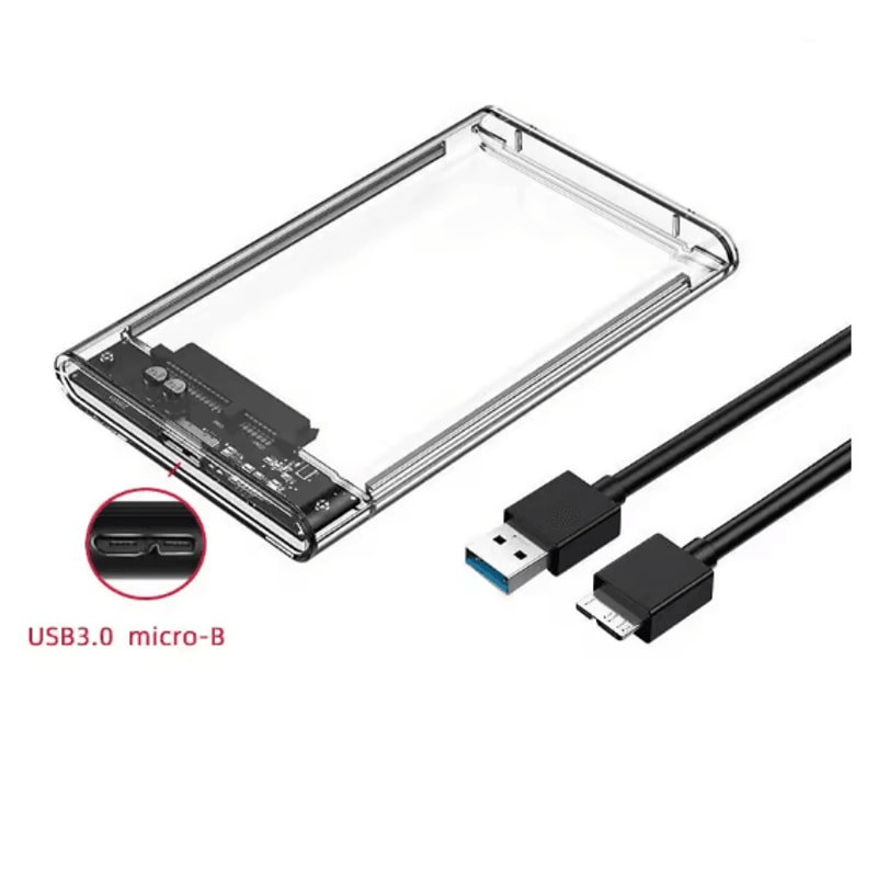 Transparent External Hard Drive Enclosure For 25 Inch SSD And HDD 4