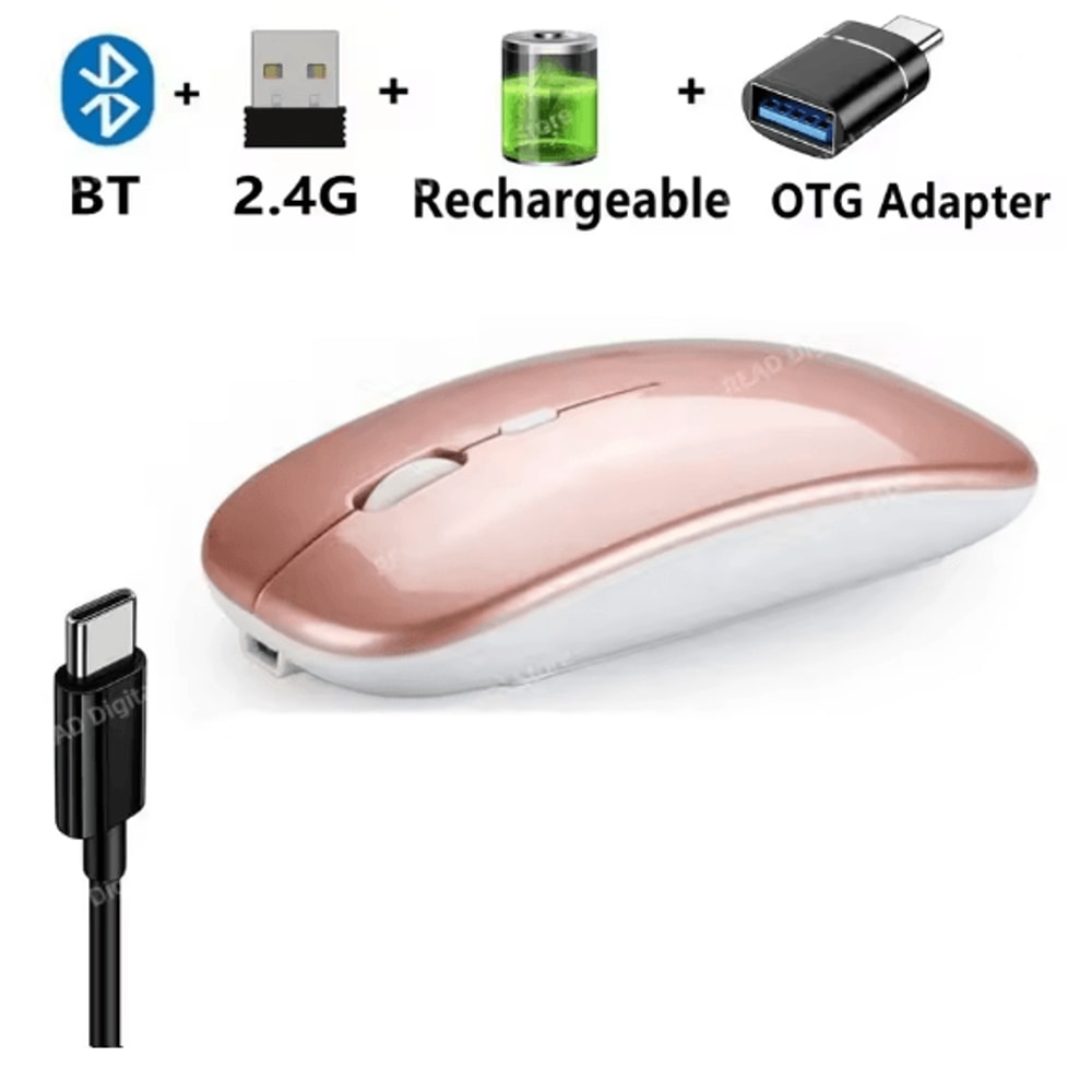 Slim Wireless Bluetooth Mouse For Laptop Desktop And IPad 7