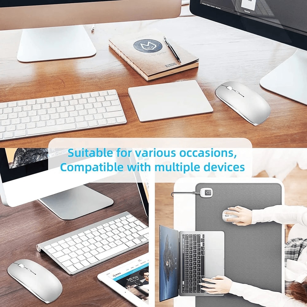 Slim Wireless Mouse With USB Receiver For PC And Laptop 2