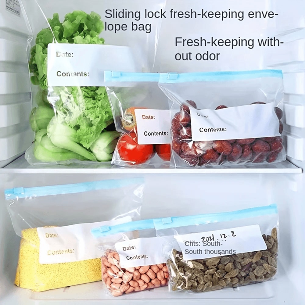 Leak Proof Reusable Freezer Storage Bags With Zipper Seal 0