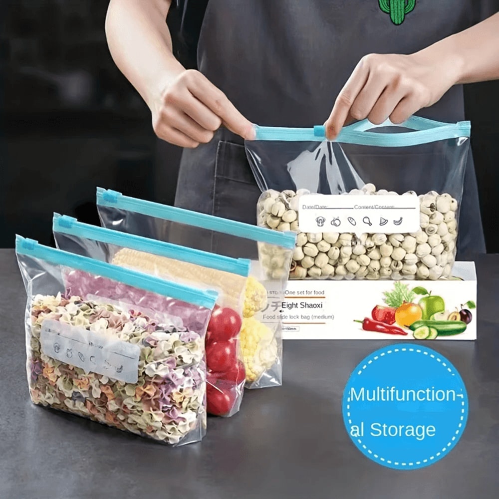 Leak Proof Reusable Freezer Storage Bags With Zipper Seal 1