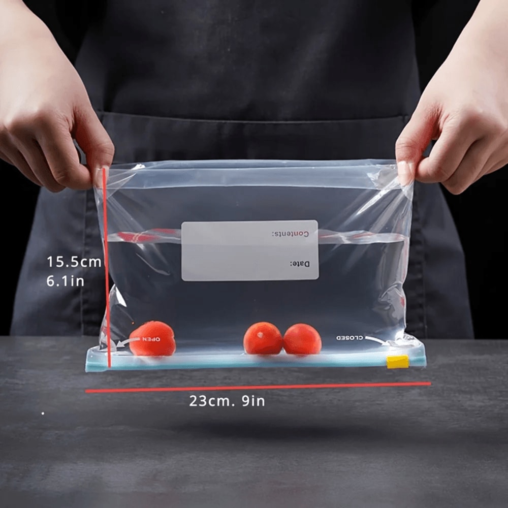 Leak Proof Reusable Freezer Storage Bags With Zipper Seal 2