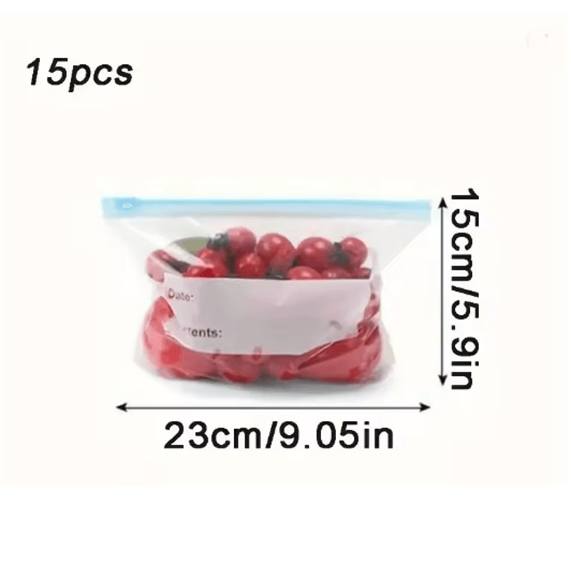 Leak Proof Reusable Freezer Storage Bags With Zipper Seal 4