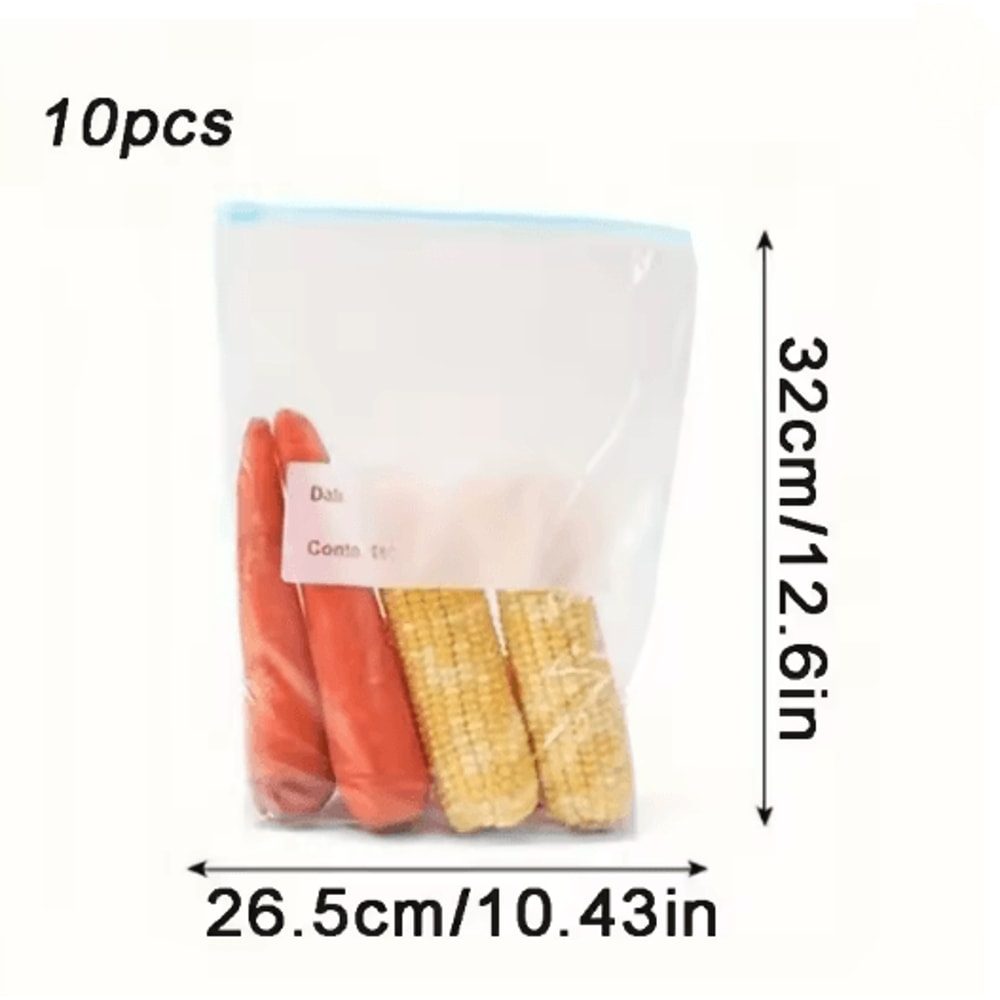 Leak Proof Reusable Freezer Storage Bags With Zipper Seal 5