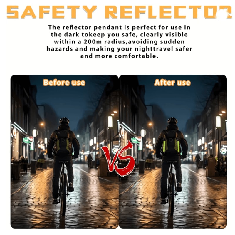 ReflectaSafe High Visibility Reflective Keychain Set Night Safety Gear 2