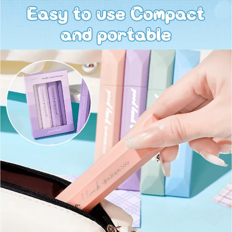 StickEase Dot Glue Tape Pens Double Sided Traceless Adhesive 4 Pack 2
