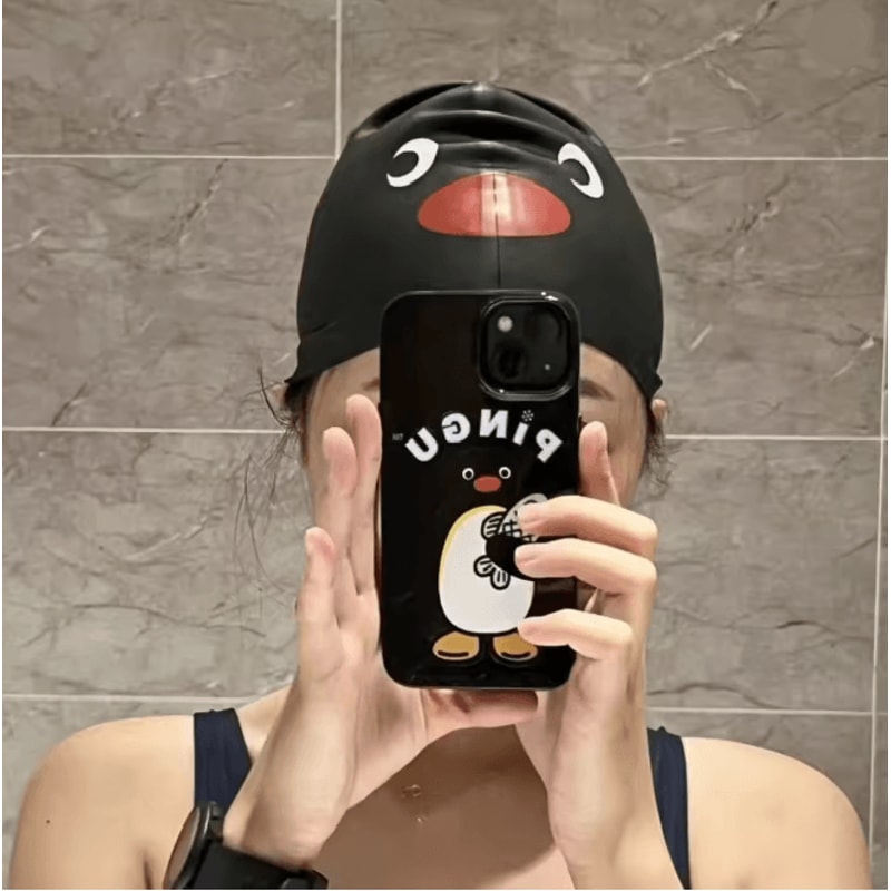 AquaShield Silicone Swimming Cap Waterproof Elastic Ear Protection Hat 2