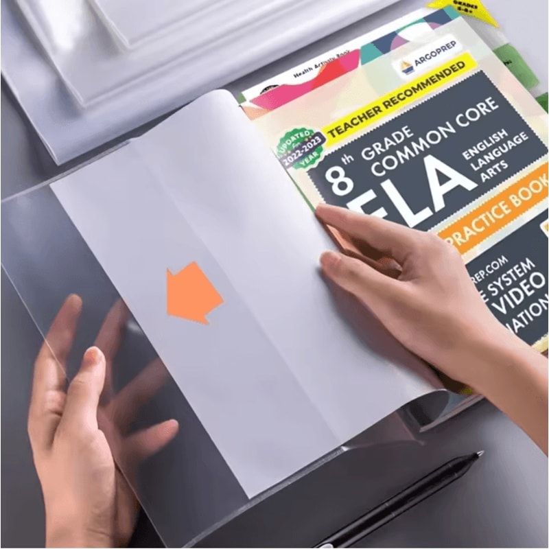 ClearGuard Waterproof Book Covers Transparent Self Adhesive Protective Sleeves 10 Pack 1
