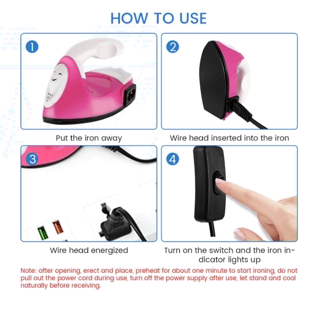 MiniPress Portable Craft Iron Small Heat Press For Sewing And Clothes 2