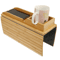 BambooGrip Couch Cup Holder Sofa Armrest Tray Anti Slip Foldable Organizer 5