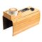 BambooGrip Couch Cup Holder Sofa Armrest Tray Anti Slip Foldable Organizer 11