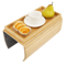 BambooGrip Couch Cup Holder Sofa Armrest Tray Anti Slip Foldable Organizer 7