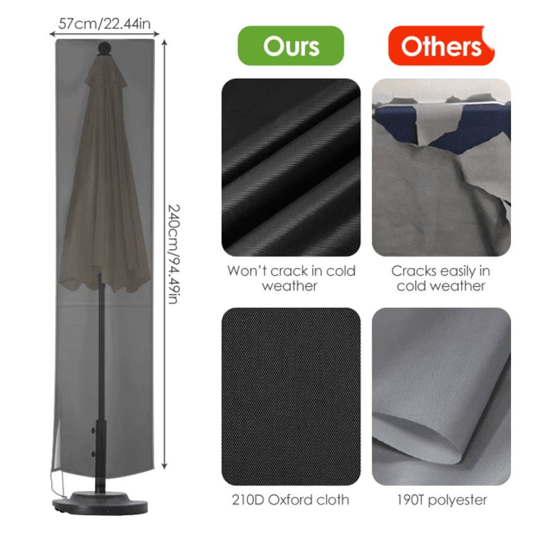 WeatherGuard Waterproof Parasol Cover Outdoor Patio Umbrella Protector 4
