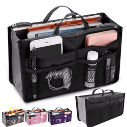 organizeease handbag insert organizer nylon purse liner travel tote