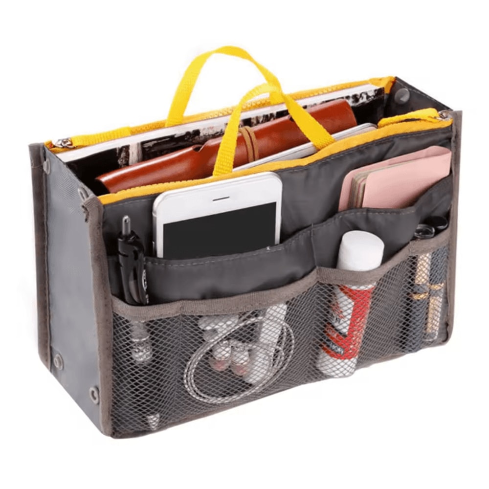 OrganizeEase Handbag Insert Organizer Nylon Purse Liner Travel Tote 7