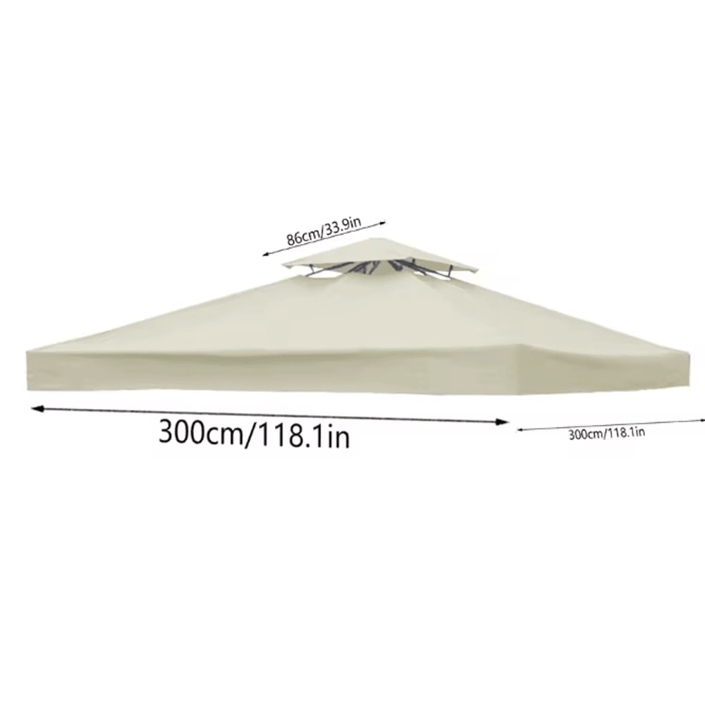 GardenShade Gazebo Canopy Replacement Top 3x3M Outdoor Patio Roof Cover 5