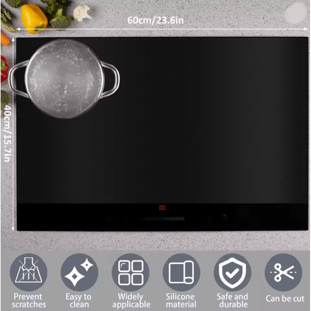 HeatGuard Induction Cooker Silicone Cover Non Slip Cooktop Protector Mat 4