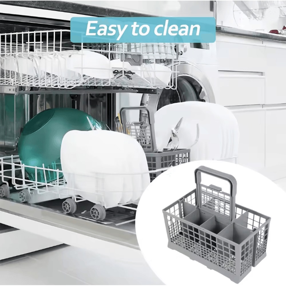 FlexiWash Universal Dishwasher Cutlery Basket Foldable Utensil Holder 2