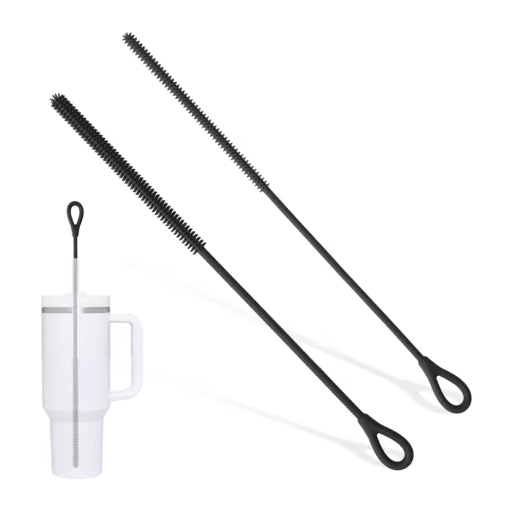 CleanSip Silicone Straw Cleaning Brushes Long Handle Deep Cleaning Set 0