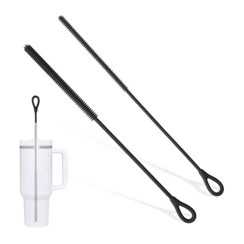 CleanSip Silicone Straw Cleaning Brushes Long Handle Deep Cleaning Set 0
