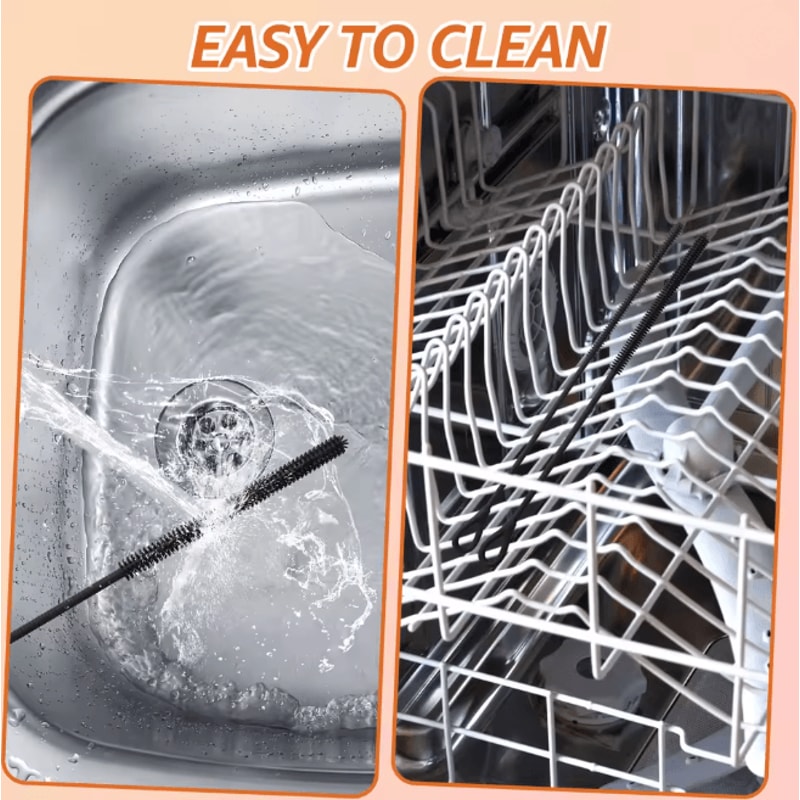 CleanSip Silicone Straw Cleaning Brushes Long Handle Deep Cleaning Set 3