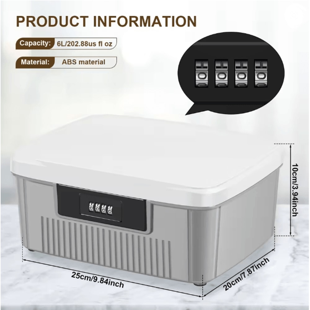 SecureLock Digital Password Safe Box Portable Home Security Storage 6