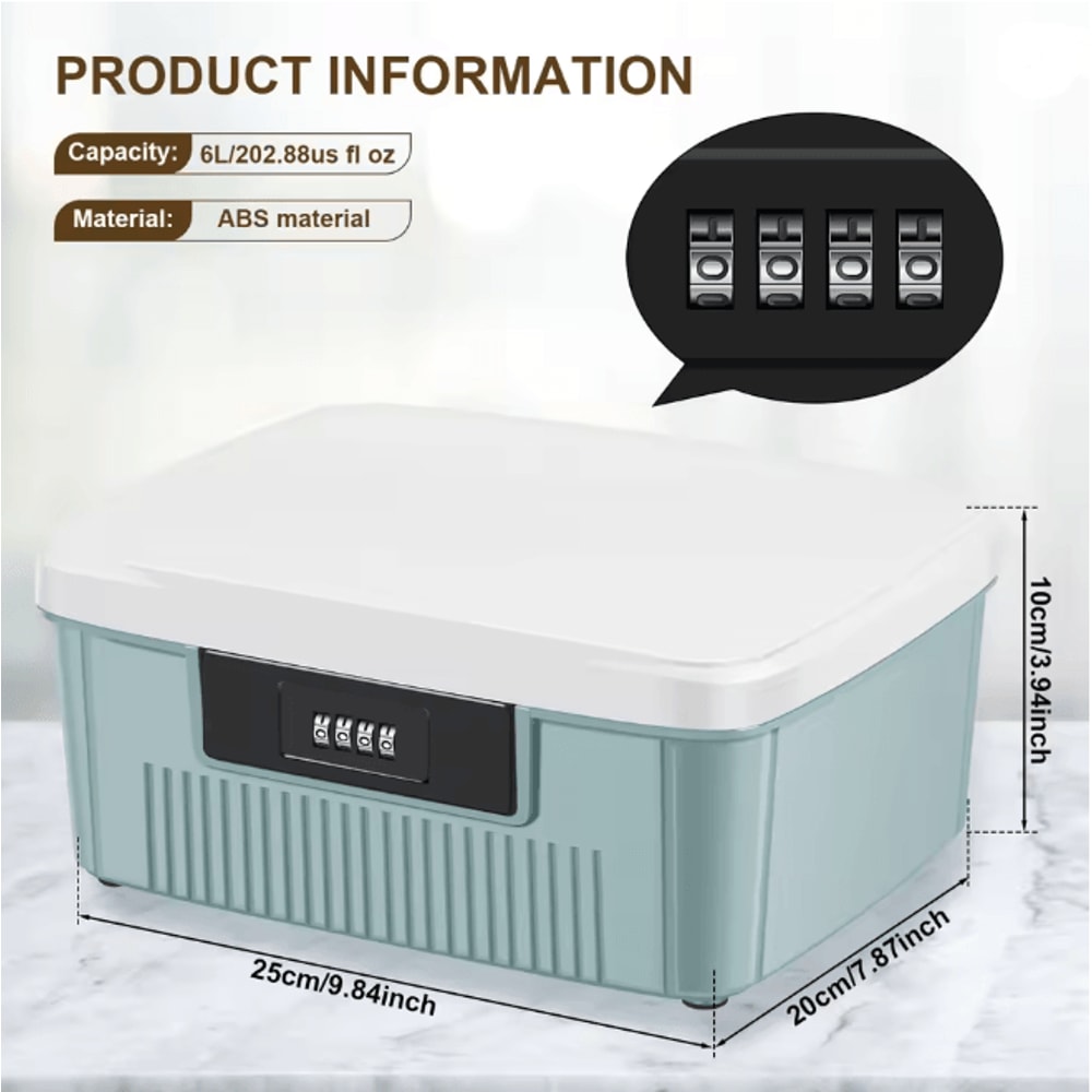 SecureLock Digital Password Safe Box Portable Home Security Storage 7