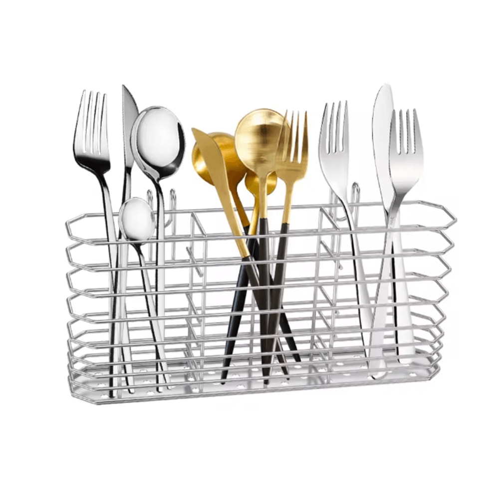 SteelDry Stainless Steel Chopsticks Holder Cutlery Storage Draining Rack 0