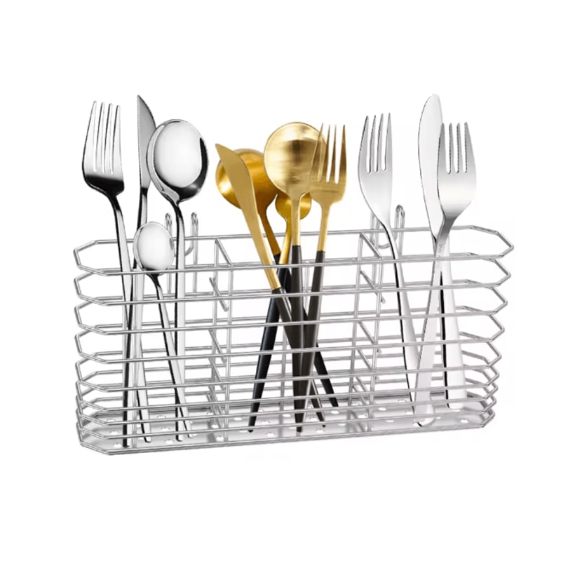 SteelDry Stainless Steel Chopsticks Holder Cutlery Storage Draining Rack 0