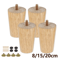 WoodRise Solid Wood Furniture Legs Table And Cabinet Replacement Feet Set 0