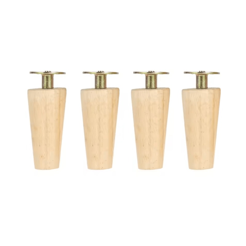 WoodRise Solid Wood Furniture Legs Table And Cabinet Replacement Feet Set 2