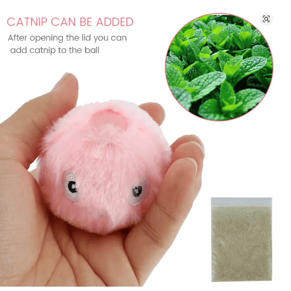 PlayPurr Smart Interactive Cat Toy Ball With Sound And Catnip 2