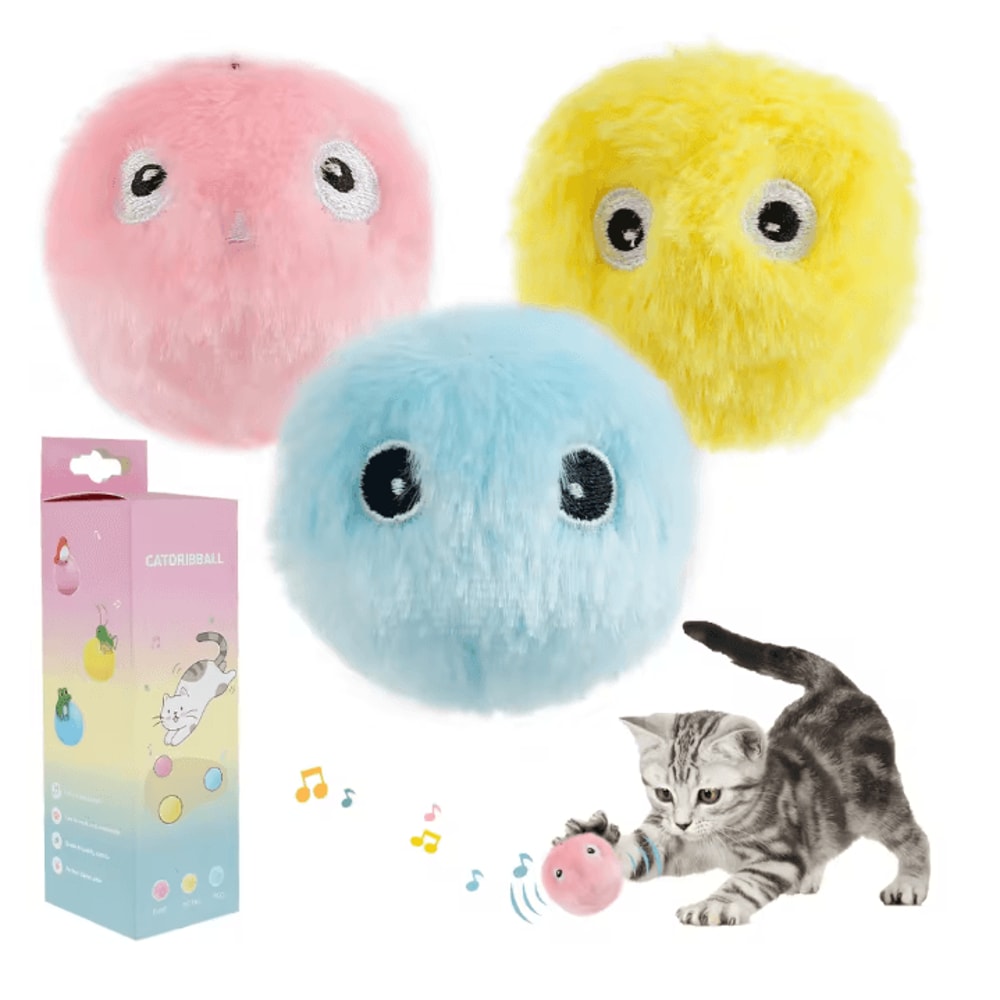 PlayPurr Smart Interactive Cat Toy Ball With Sound And Catnip 5